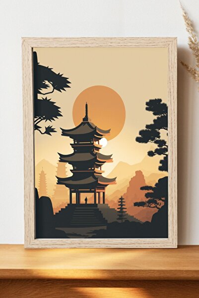 Luna Marissa Αφίσα με κινέζικο τοπίο - Αφίσα τοίχου από γυαλιστερό χαρτί χωρί...