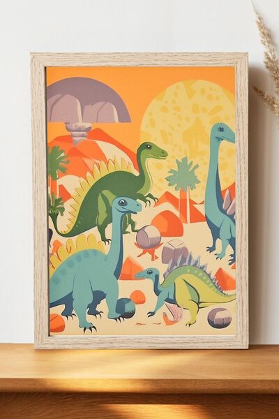 Luna Marissa Αφίσα Δεινόσαυρων - Αφίσα τοίχου από γυαλιστερό χαρτί χωρίς πλαίσιο