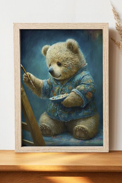 Luna Marissa Αφίσα με αρκουδάκι του ζωγράφου - Αφίσα ψηφιακής τέχνης από χοντ...
