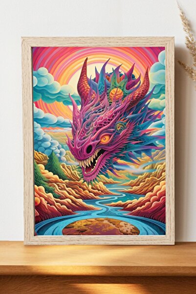 Luna Marissa Αφίσα Dragon - Αφίσα τοίχου από γυαλιστερό χαρτί χωρίς πλαίσιο