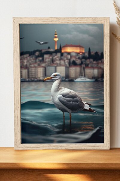 Luna Marissa Καλλιτεχνική αφίσα της Κωνσταντινούπολης - Vintage αφίσα πόλης χ...