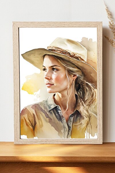 Luna Marissa Γυναικεία αφίσα καουμπόη - Αφίσα τοίχου από γυαλιστερό χαρτί χωρ...