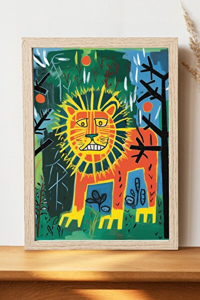 Luna Marissa Σουρεαλιστική αφίσα με λιοντάρια - Αφίσα τοίχου από γυαλιστερό χ...