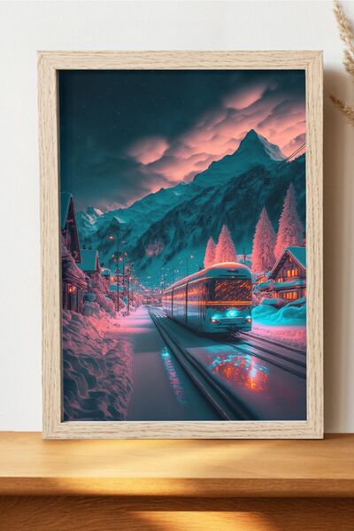 Luna Marissa Εικονογράφηση Αφίσα Χειμερινού Σκηνικού - Αφίσα ψηφιακής τέχνης ...