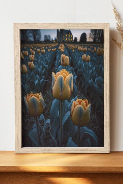Luna Marissa Αφίσα Κήπου Τουλίπας - Αφίσα ψηφιακής τέχνης από χοντρό χαρτί χω...