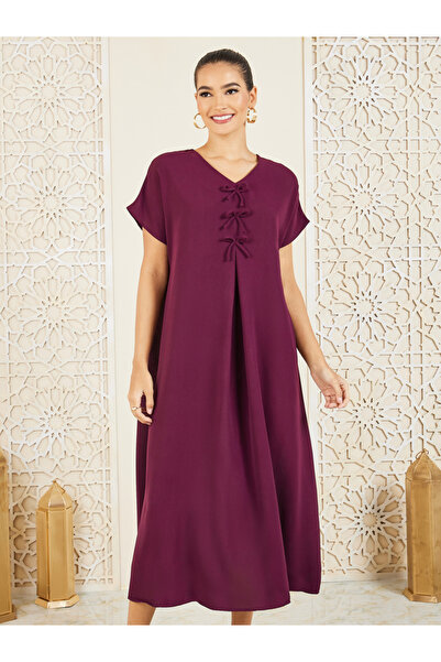 Styli Bow Tie Detail Under Abaya Dress