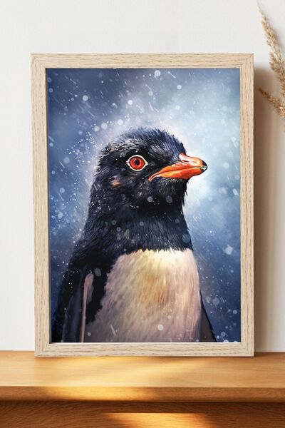 Luna Marissa Αφίσα πιγκουίνων - Αφίσα ψηφιακής τέχνης από γυαλιστερό χαρτί χω...