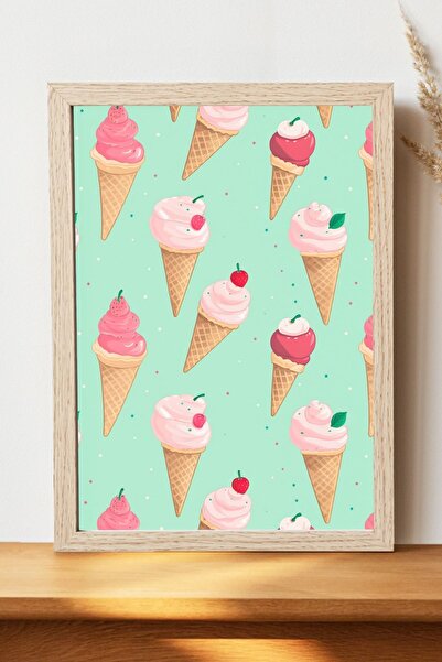 Luna Marissa Αφίσα παγωτών - Αφίσα τοίχου από γυαλιστερό χαρτί χωρίς πλαίσιο