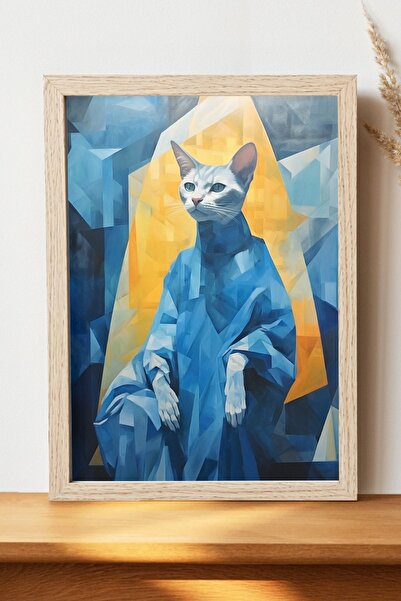 Luna Marissa Αφίσα γάτας - Αφίσα τοίχου από γυαλιστερό χαρτί χωρίς πλαίσιο