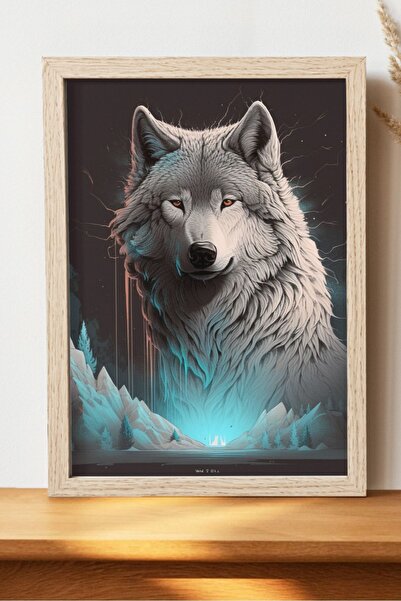 Luna Marissa Καλλιτεχνική αφίσα λύκου - Ψηφιακή αφίσα τέχνης χωρίς πλαίσιο