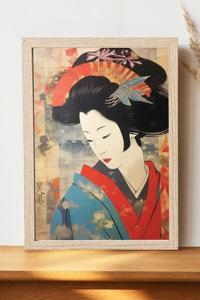 Luna Marissa Γιαπωνέζικη αφίσα Geisha - Αφίσα τοίχου από γυαλιστερό χαρτί χωρ...