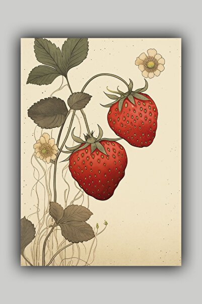 Luna Marissa Ρετρό αφίσα φράουλας χωρίς πλαίσιο τοίχου