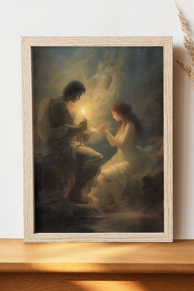 Luna Marissa Εικονογράφηση αφίσας γυναίκας και άντρα - Αφίσα ψηφιακής τέχνης ...