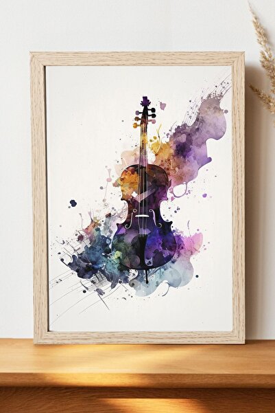 Luna Marissa Καλλιτεχνική αφίσα βιολιού - Ψηφιακή αφίσα τέχνης από χοντρό χαρ...