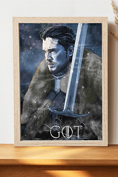 Luna Marissa Game Of Thrones Jon Snow Poster - Çerçevesiz Kalın Kağıt Tv Film...