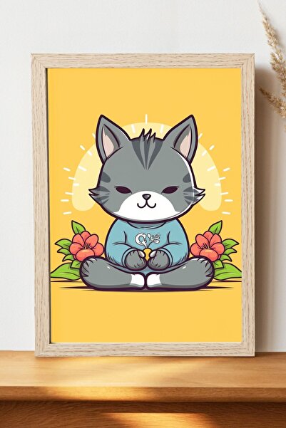 Luna Marissa Αφίσα γάτας - Αφίσα τοίχου από γυαλιστερό χαρτί χωρίς πλαίσιο