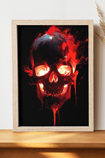 Luna Marissa Αφίσα Skull - Αφίσα τοίχου από γυαλιστερό χαρτί χωρίς πλαίσιο