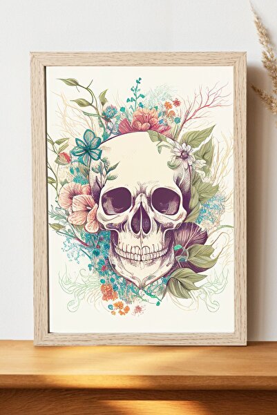 Luna Marissa Αφίσα Skull - Αφίσα τοίχου από γυαλιστερό χαρτί χωρίς πλαίσιο