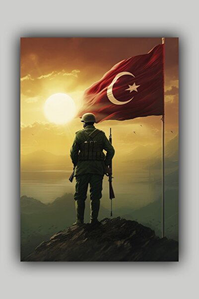 Luna Marissa Εικονογράφηση Τουρκικής στρατιωτικής αφίσας χωρίς πλαίσιο τοίχου