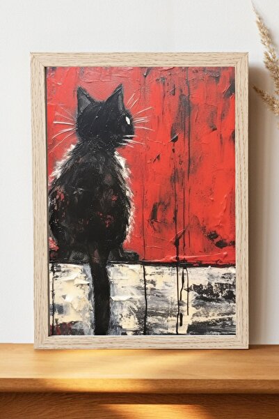 Luna Marissa Αφίσα γάτας - Αφίσα τοίχου από γυαλιστερό χαρτί χωρίς πλαίσιο