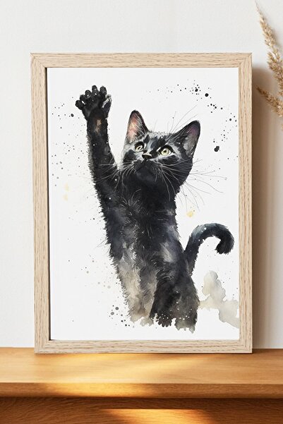 Luna Marissa Αφίσα γάτας - Αφίσα τοίχου από γυαλιστερό χαρτί χωρίς πλαίσιο