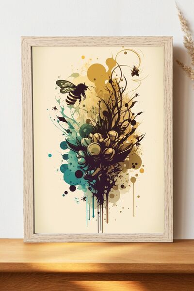 Luna Marissa Αφίσα με μέλισσες - Αφίσα τοίχου από γυαλιστερό χαρτί χωρίς πλαίσιο