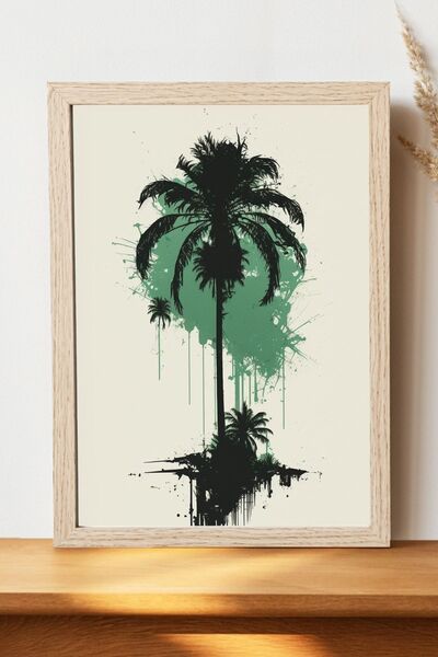 Luna Marissa Μίνιμαλ αφίσα με φοίνικες - Αφίσα τοίχου από γυαλιστερό χαρτί χω...