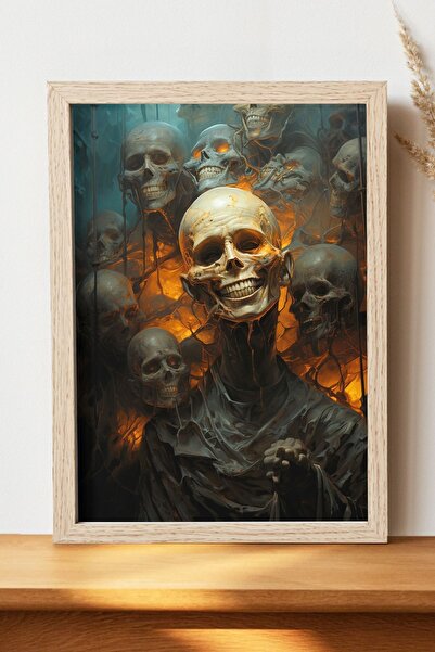 Luna Marissa Αφίσα Skull - Αφίσα τοίχου από γυαλιστερό χαρτί χωρίς πλαίσιο