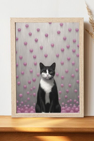 Luna Marissa Αφίσα γάτας - Αφίσα τοίχου από γυαλιστερό χαρτί χωρίς πλαίσιο