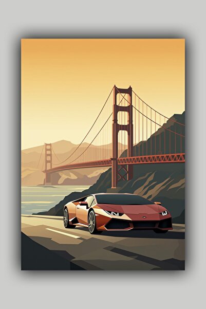 Luna Marissa Vintage αφίσα Lamborghini χωρίς πλαίσιο τοίχου