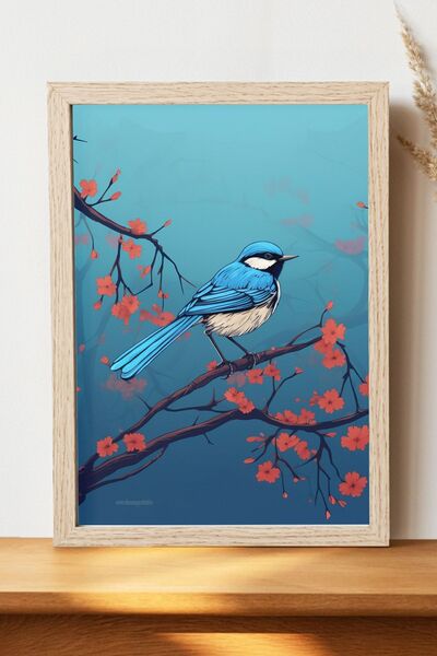 Luna Marissa Αφίσα πουλιών - Αφίσα ψηφιακής τέχνης από γυαλιστερό χαρτί χωρίς...