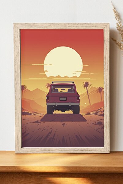 Luna Marissa Αφίσα Landscape Jeep - Αφίσα αυτοκινήτου από γυαλιστερό χαρτί χω...