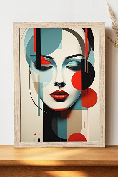Luna Marissa Μίνιμαλιστική αφίσα με γυναικείο πρόσωπο - Αφίσα τοίχου από γυαλ...