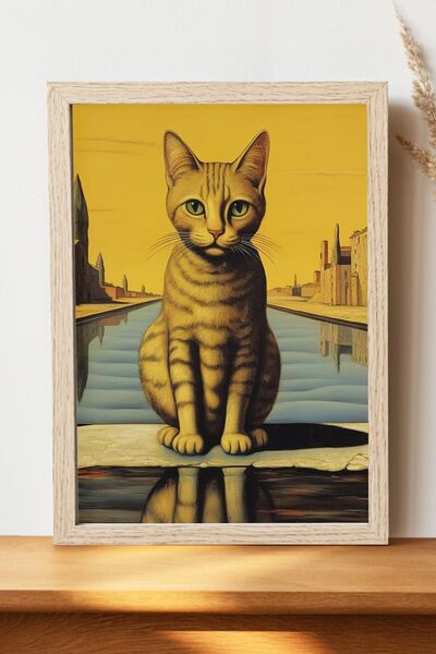 Luna Marissa Vintage αφίσα γάτας - Αφίσα τοίχου από γυαλιστερό χαρτί χωρίς πλ...