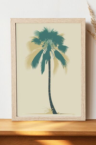 Luna Marissa Μίνιμαλ αφίσα με φοίνικες - Αφίσα τοίχου από γυαλιστερό χαρτί χω...