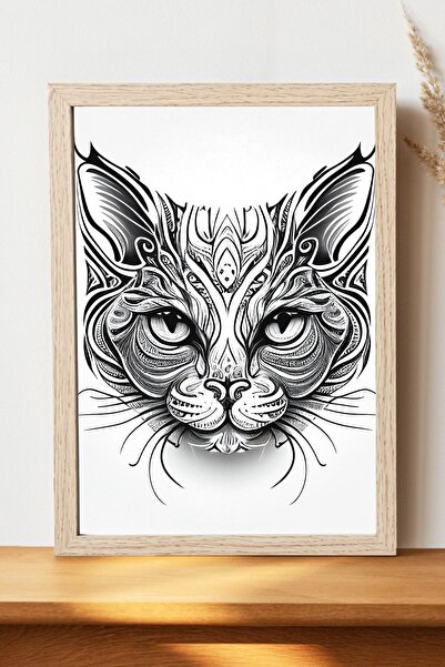 Luna Marissa Αφίσα γάτας - Αφίσα τοίχου από γυαλιστερό χαρτί χωρίς πλαίσιο