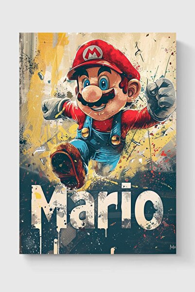 Luna Marissa Ρετρό αφίσα Mario χωρίς πλαίσιο τοίχου