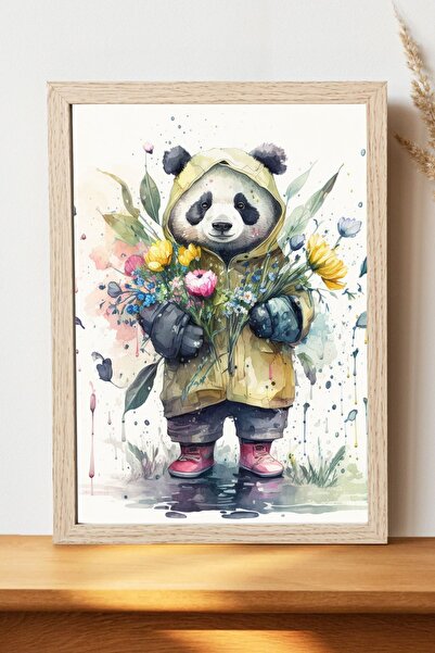 Luna Marissa Αφίσα Panda - Αφίσα τοίχου από γυαλιστερό χαρτί χωρίς πλαίσιο