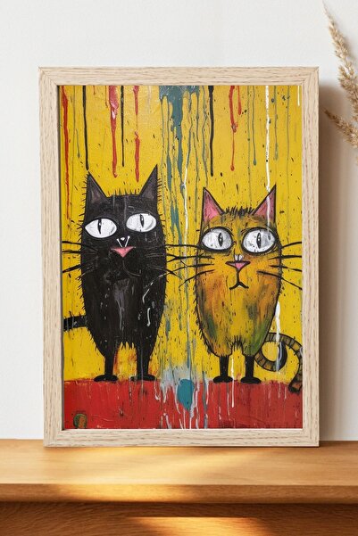 Luna Marissa Αφίσα γάτας - Αφίσα τοίχου από γυαλιστερό χαρτί χωρίς πλαίσιο