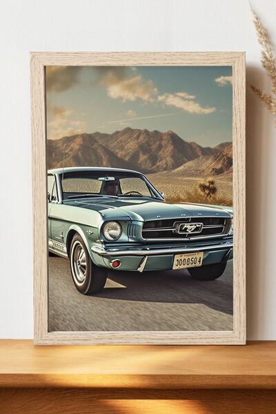 Luna Marissa Αφίσα Mustang - Αφίσα αυτοκινήτου από γυαλιστερό χαρτί χωρίς πλα...
