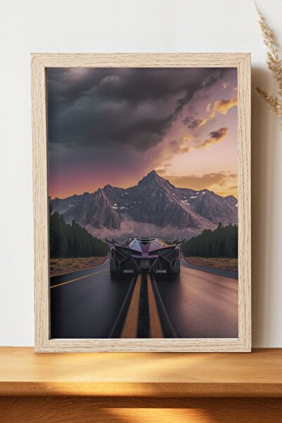 Luna Marissa Αφίσα Lambo Landscape - Αφίσα αυτοκινήτου από γυαλιστερό χαρτί χ...