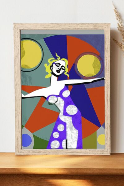 Luna Marissa Σουρεαλιστική γυναικεία αφίσα - Αφίσα ψηφιακής τέχνης από χοντρό...