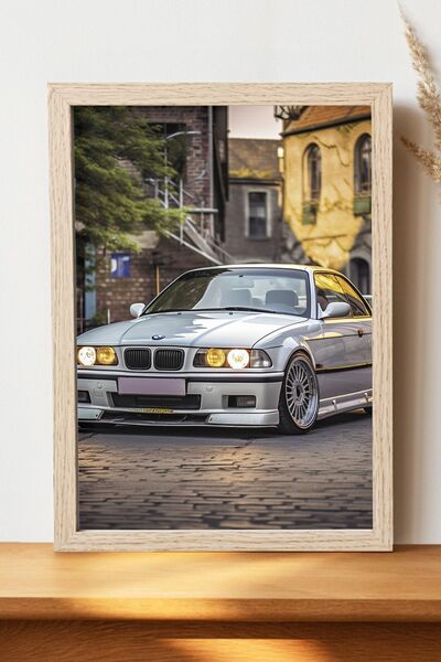Luna Marissa Αφίσα BMW E30 - Αφίσα αυτοκινήτου από γυαλιστερό χαρτί χωρίς πλα...
