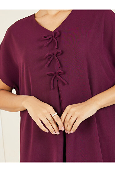 Styli Bow Tie Detail Under Abaya Dress