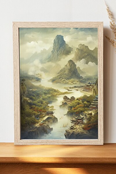 Luna Marissa Αφίσα τοπίων - Αφίσα ψηφιακής τέχνης από χοντρό χαρτί χωρίς πλαίσιο