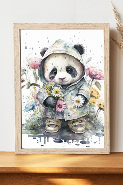 Luna Marissa Αφίσα Panda - Αφίσα τοίχου από γυαλιστερό χαρτί χωρίς πλαίσιο