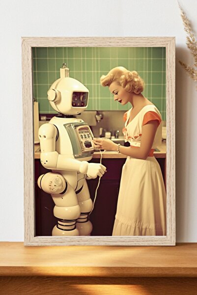 Luna Marissa Vintage ρομπότ αφίσα - Αφίσα τοίχου από γυαλιστερό χαρτί χωρίς π...