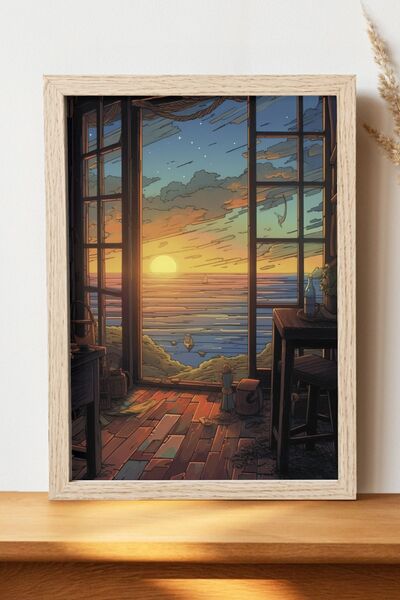 Luna Marissa Αφίσα θαλάσσης - Αφίσα τοίχου από γυαλιστερό χαρτί χωρίς πλαίσιο