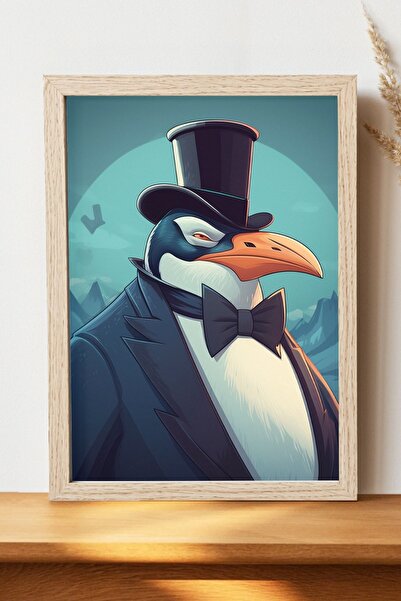 Luna Marissa Αφίσα πιγκουίνων - Αφίσα ψηφιακής τέχνης από γυαλιστερό χαρτί χω...