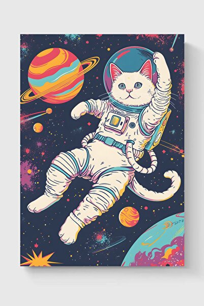 Luna Marissa Ρετρό αφίσα γάτας χωρίς πλαίσιο τοίχου